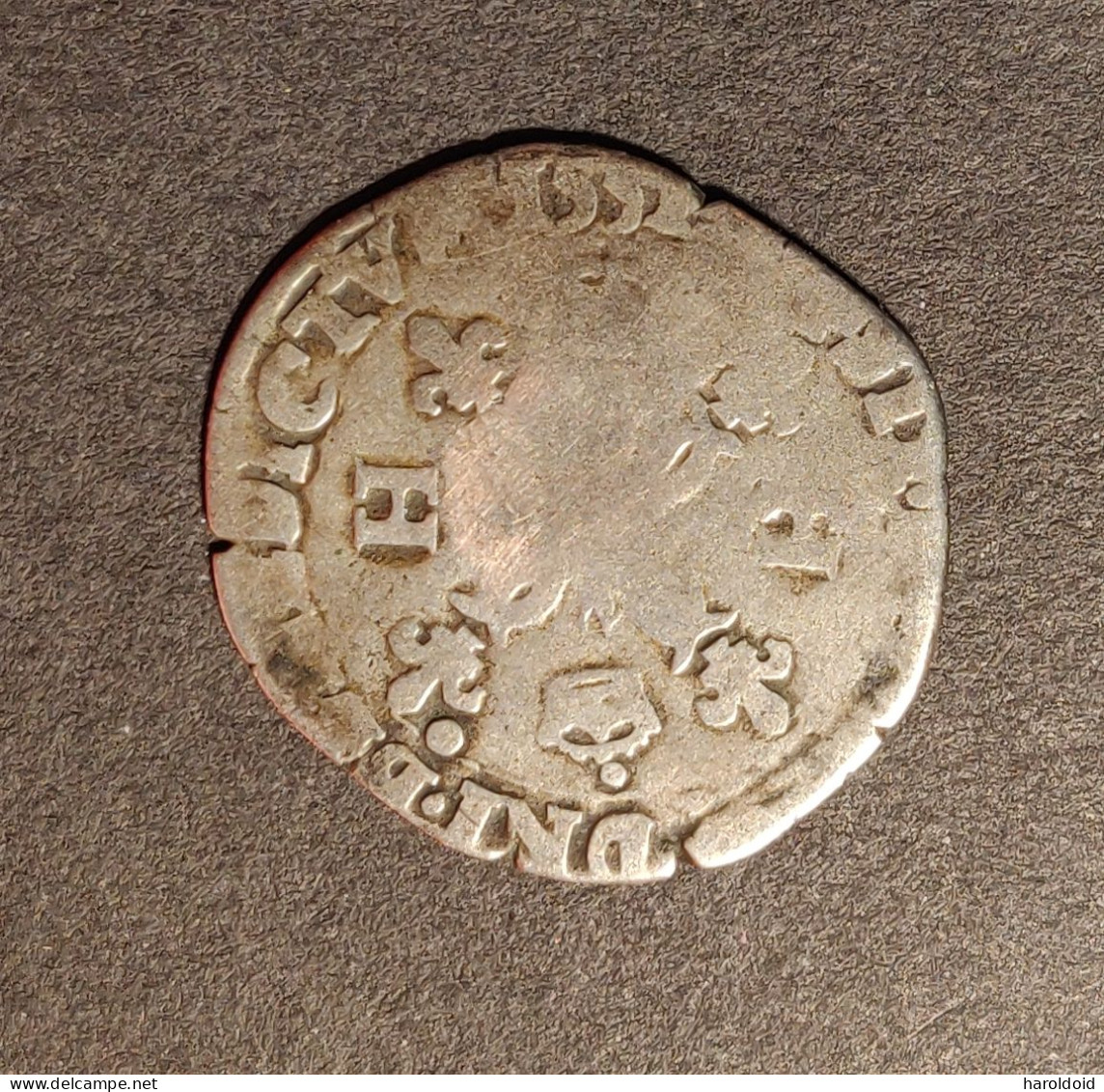 HENRY II - DOUZAIN AUX CROISSANTS - CONTREMARQUE FLEUR DE LYS - 1552 - 1547-1559 Henry II