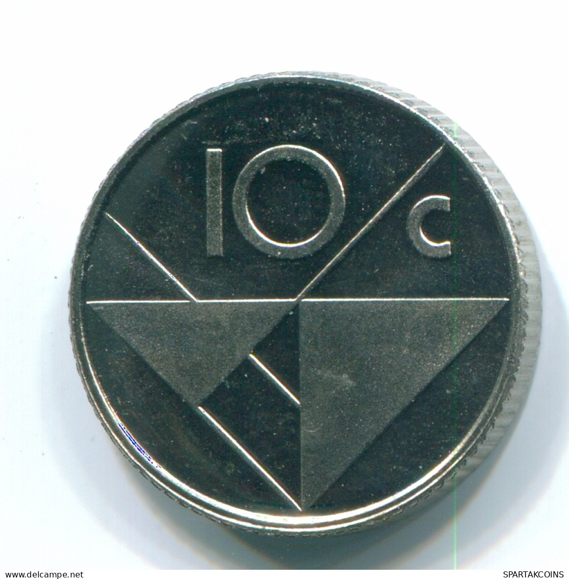 10 CENTS 1991 ARUBA (NEERLANDÉS NETHERLANDS) Nickel Colonial Moneda #S13630.E - Aruba