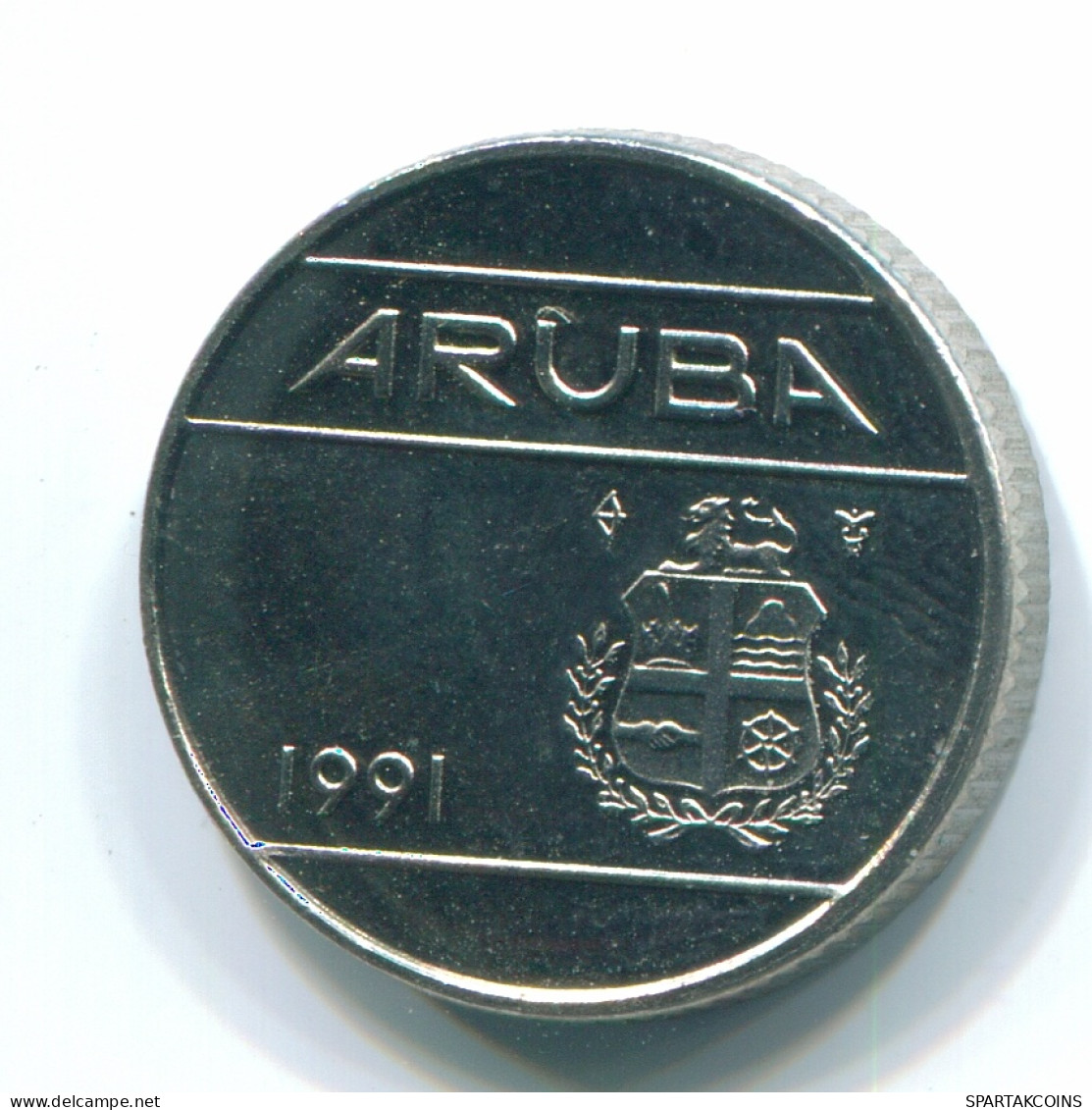 10 CENTS 1991 ARUBA (NEERLANDÉS NETHERLANDS) Nickel Colonial Moneda #S13630.E - Aruba