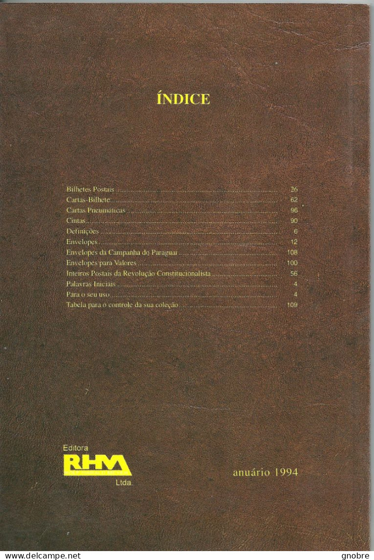 CATALOG RHM 1994 POSTAL STATIONERY FROM BRAZIL - Revues & Journaux