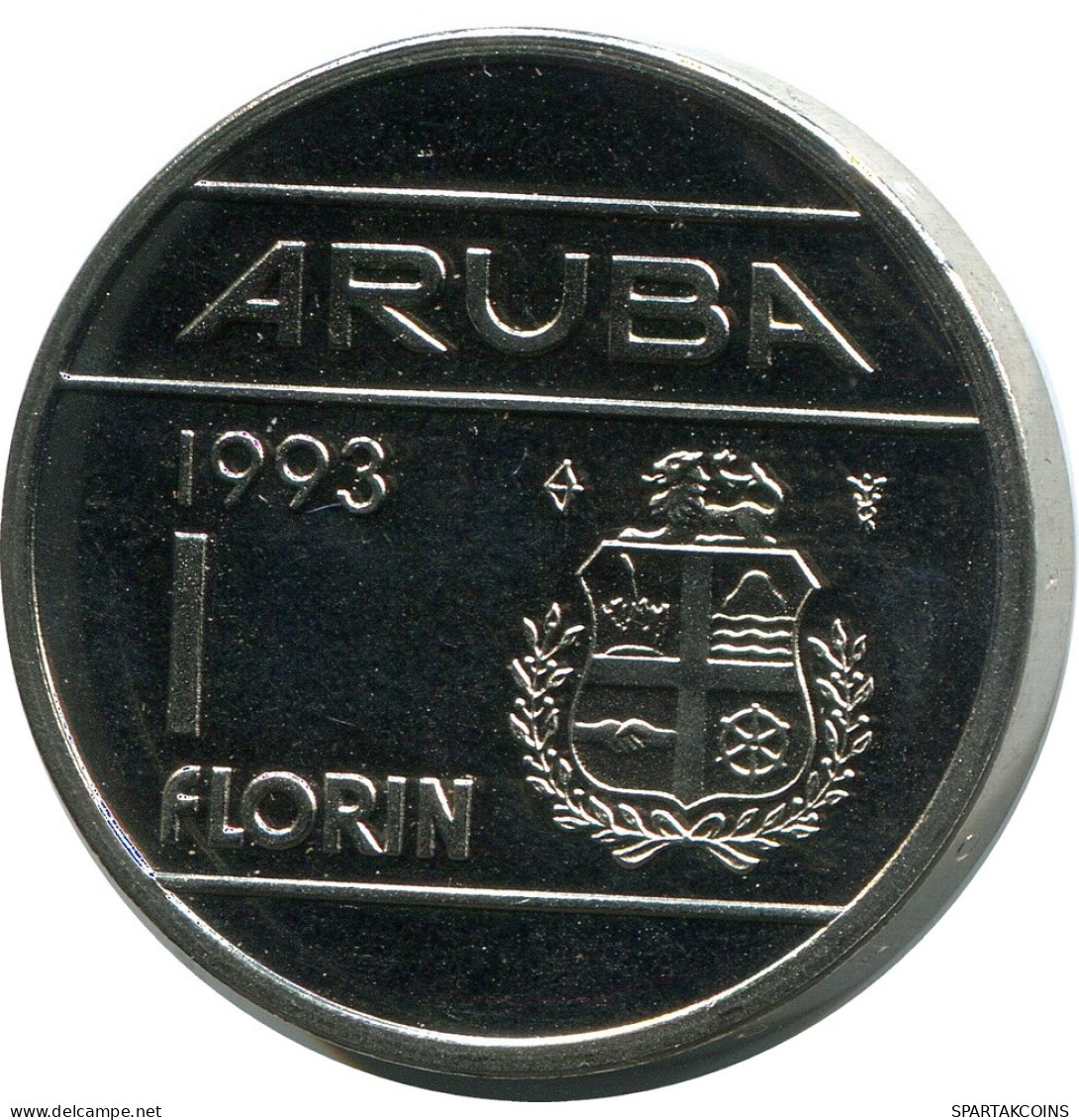 1 FLORIN 1993 ARUBA Moneda (From BU Mint Set) #AH024.E - Aruba
