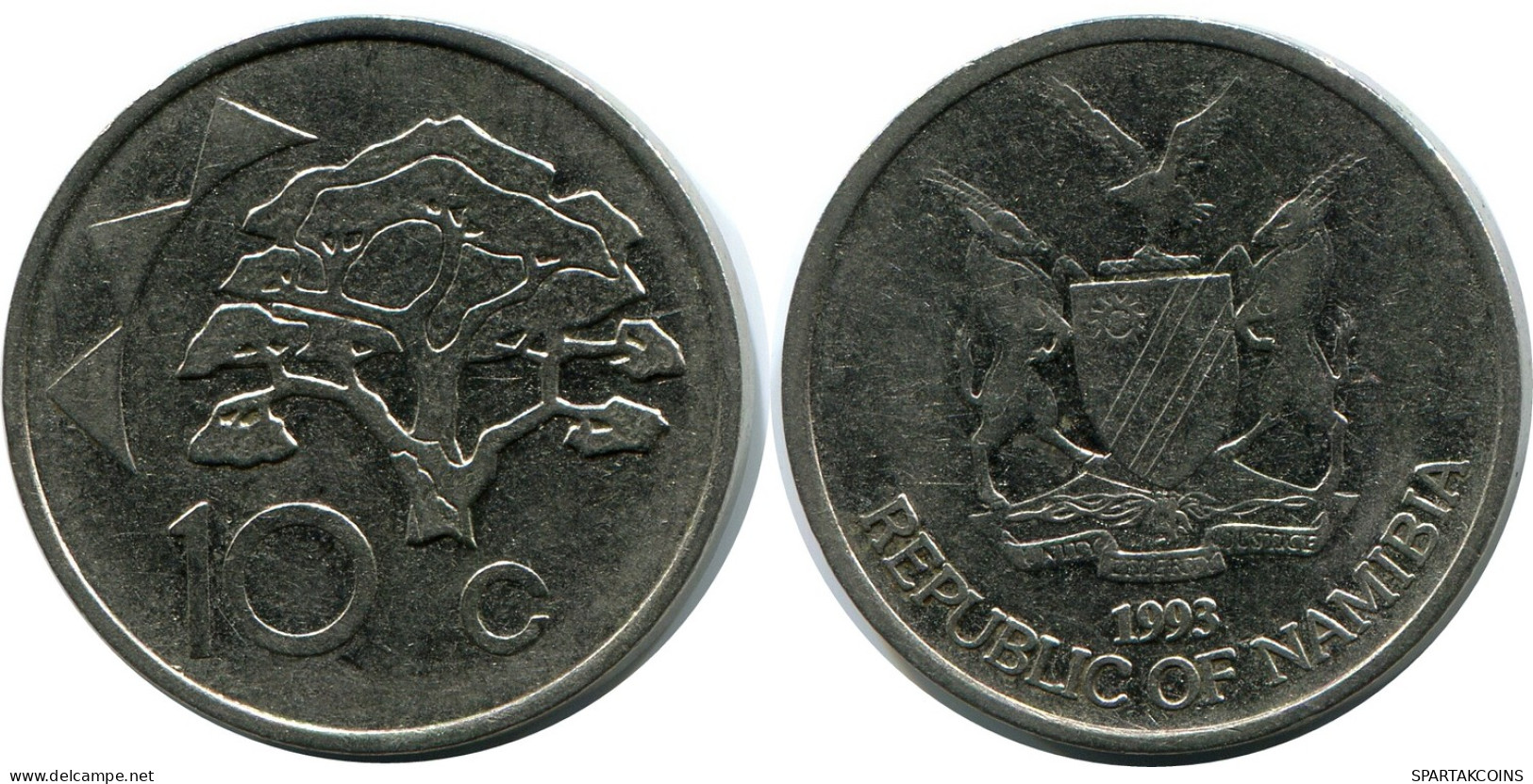 10 DOLLARS 1993 NAMIBIA Moneda #AP912.E - Namibië