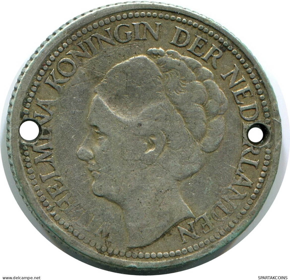 25 1941 NÉERLANDAIS NETHERLANDS ARGENT Pièce #AR957.F - Monedas En Oro Y Plata