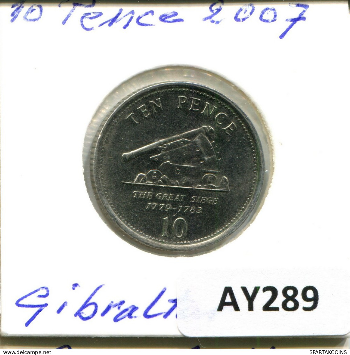 10 PENCE 2007 GIBRALTAR Moneda #AY289.E - Gibraltar