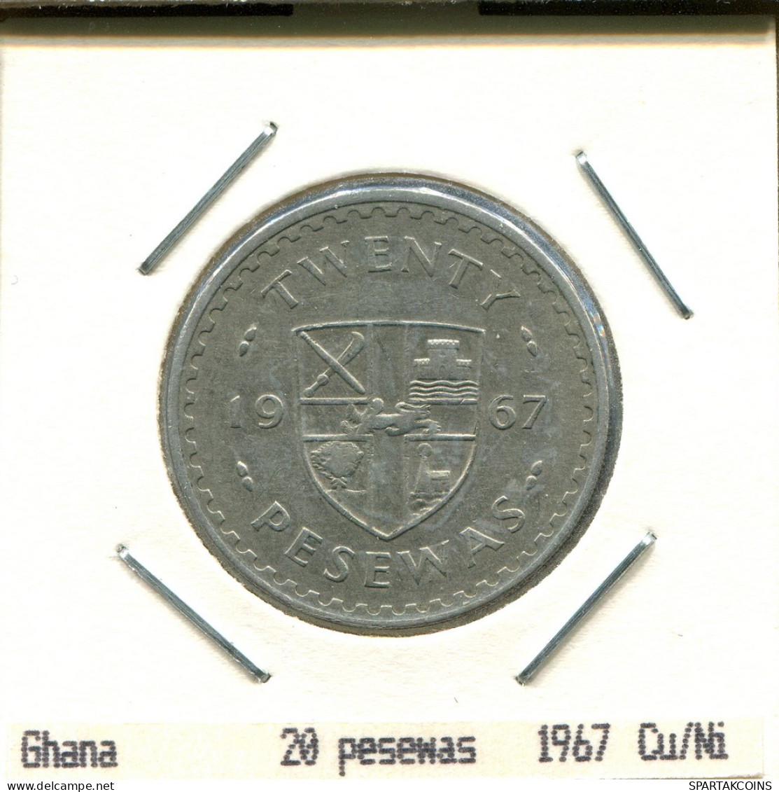 20 PESEWAS 1967 GHANA Moneda #AS370.E - Ghana