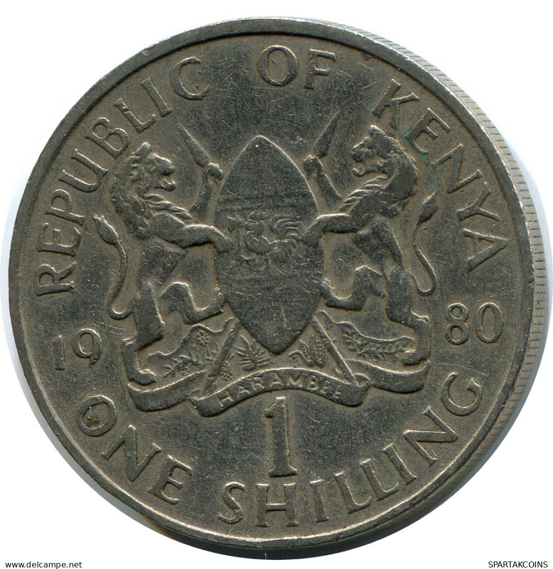 1 SHILLING 1980 KENYA Coin #AZ191.U - Kenya