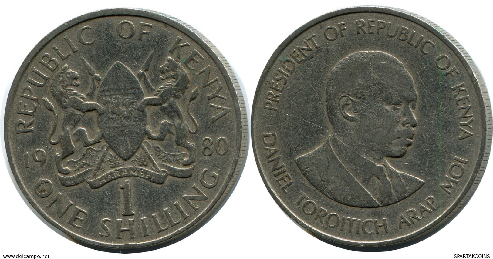 1 SHILLING 1980 KENYA Coin #AZ191.U - Kenia