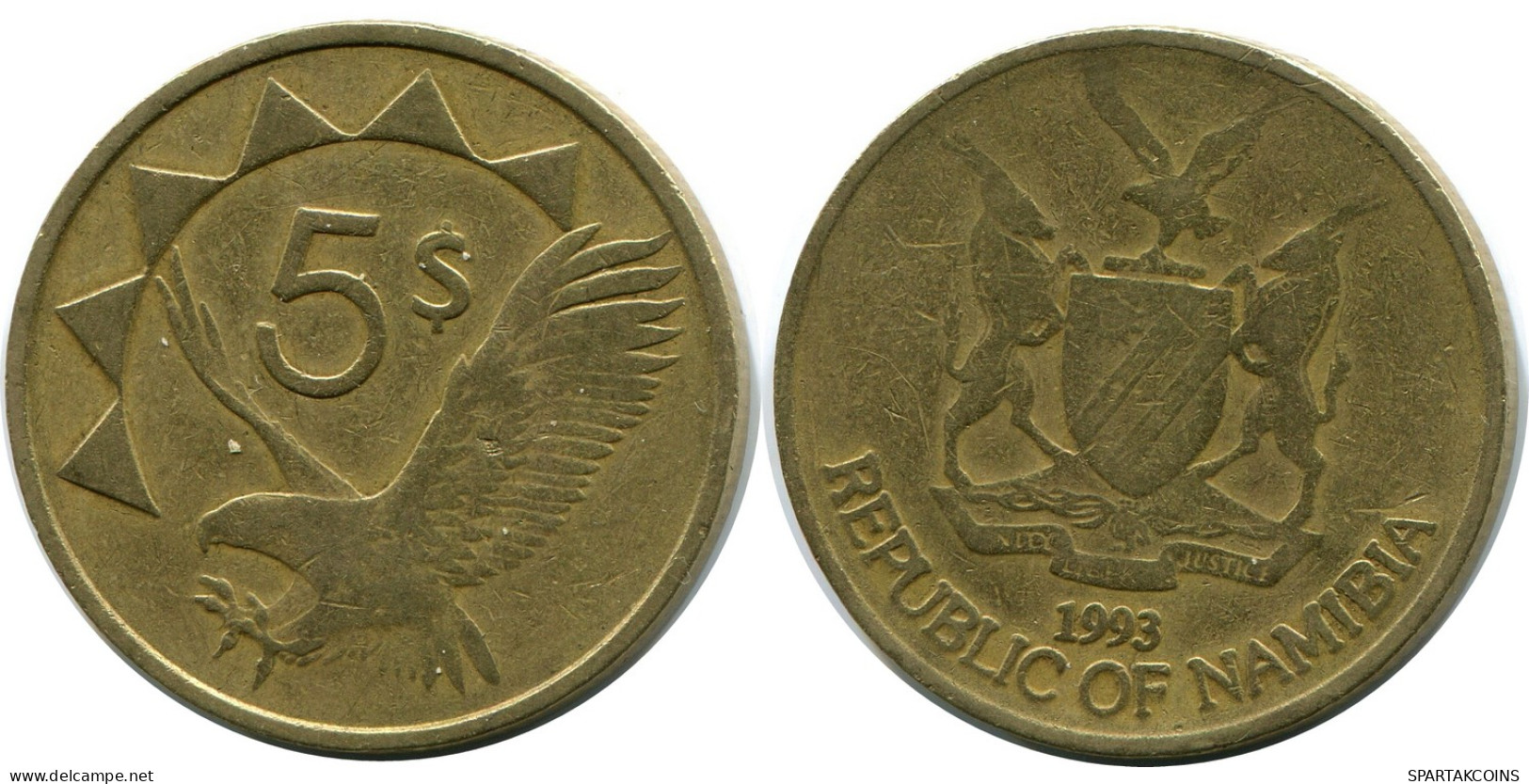 5 DOLLARS 1993 NAMIBIA Münze #AP911.D - Namibië