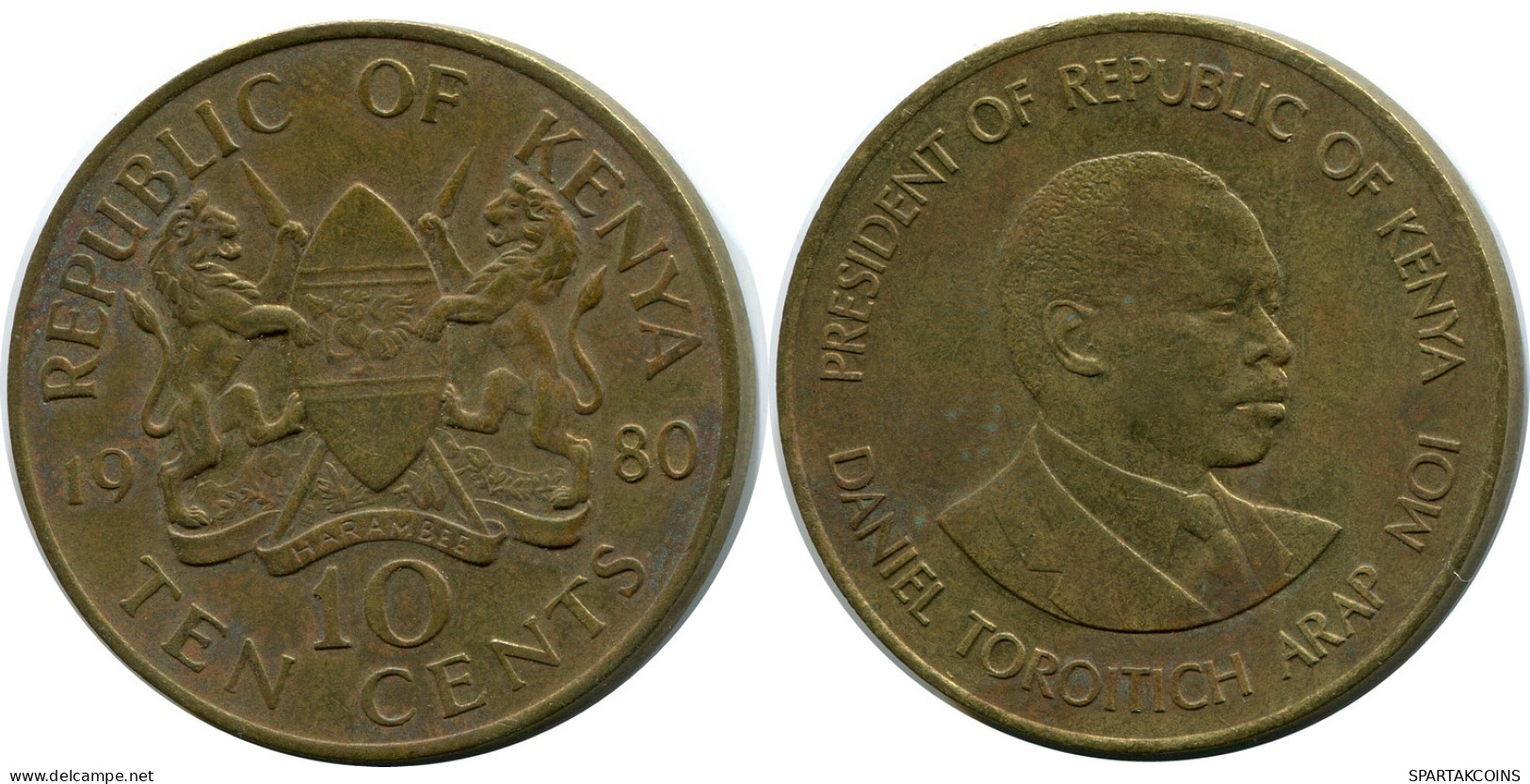 10 CENTS 1980 KENIA KENYA Münze #AR851.D - Kenia