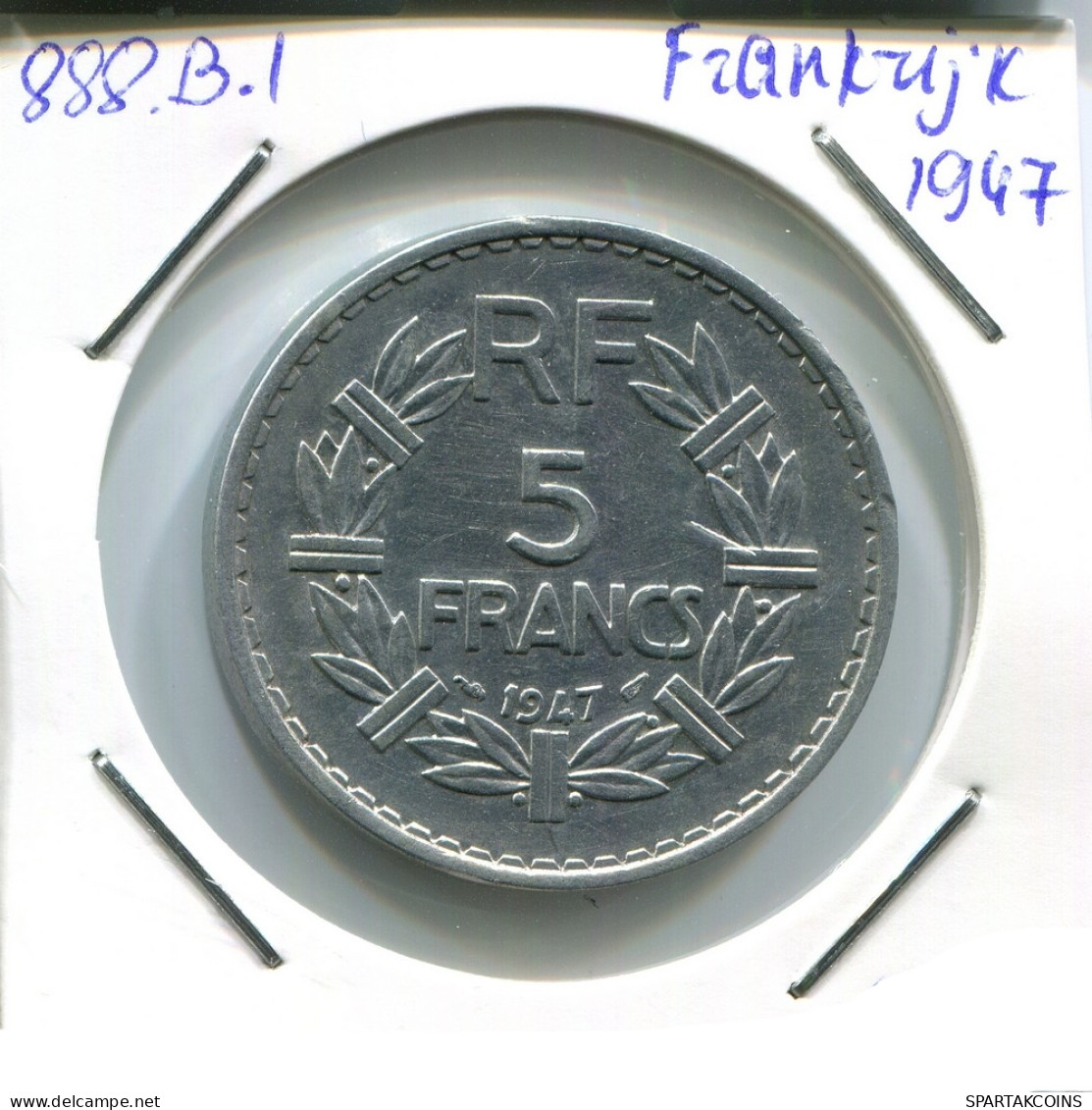 5 FRANCS 1947 FRANKREICH FRANCE Französisch Münze #AN387.D - 5 Francs