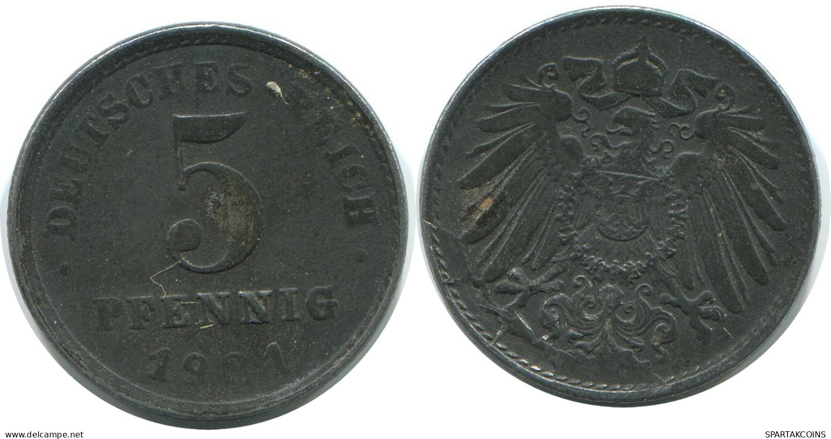 5 PFENNIG 1921 ALEMANIA Moneda GERMANY #AE295.E - 5 Rentenpfennig & 5 Reichspfennig