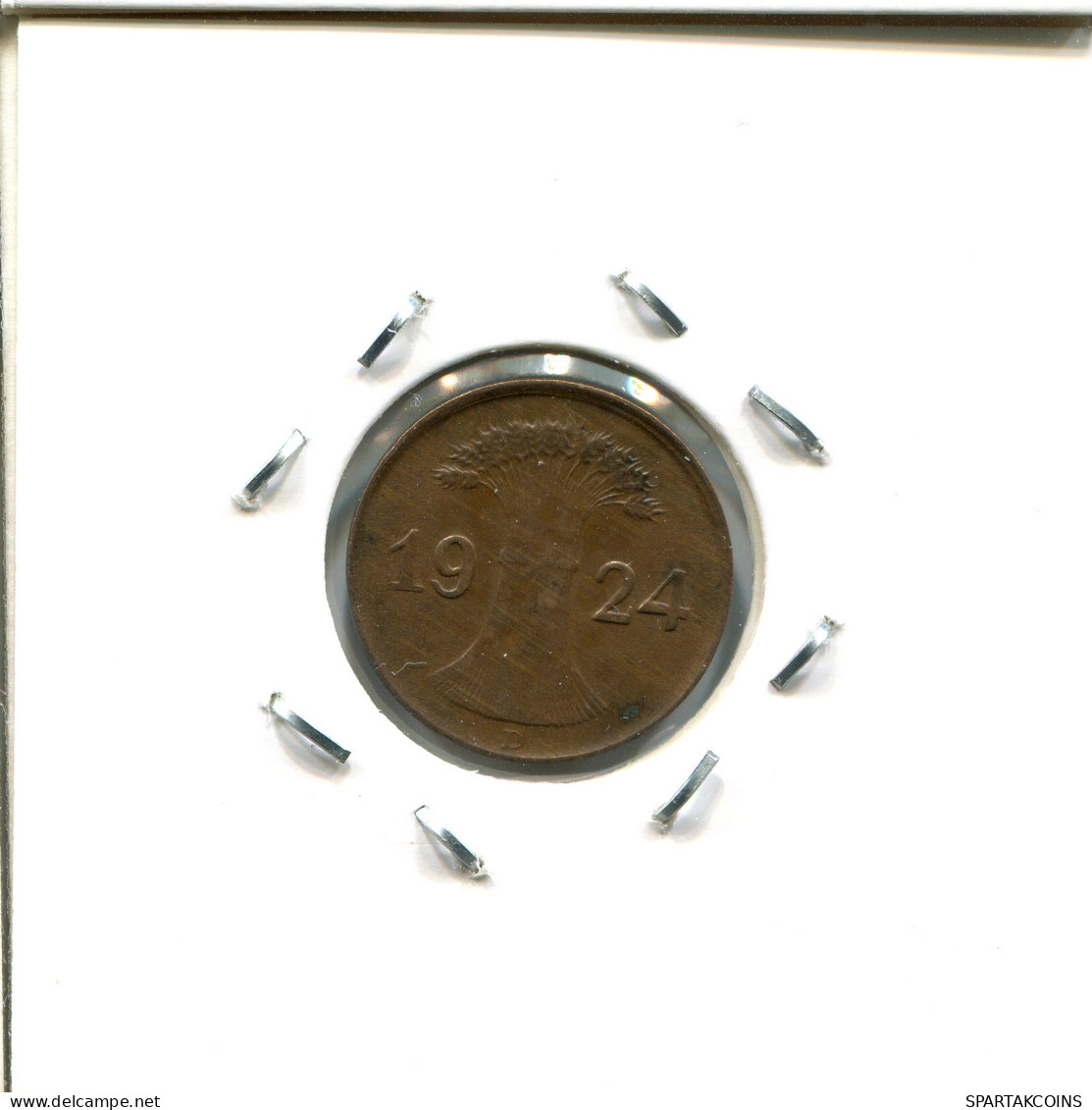 1 RENTENPFENNIG 1924 D ALEMANIA Moneda GERMANY #DA444.2.E - 1 Rentenpfennig & 1 Reichspfennig
