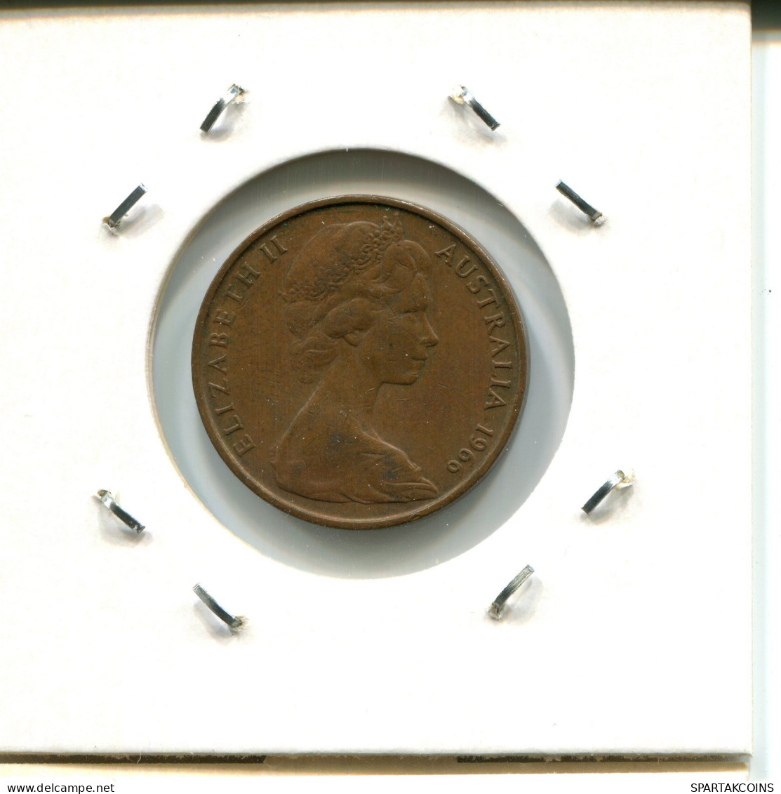 2 CENTS 1966 AUSTRALIA Coin #AR271.U - 2 Cents