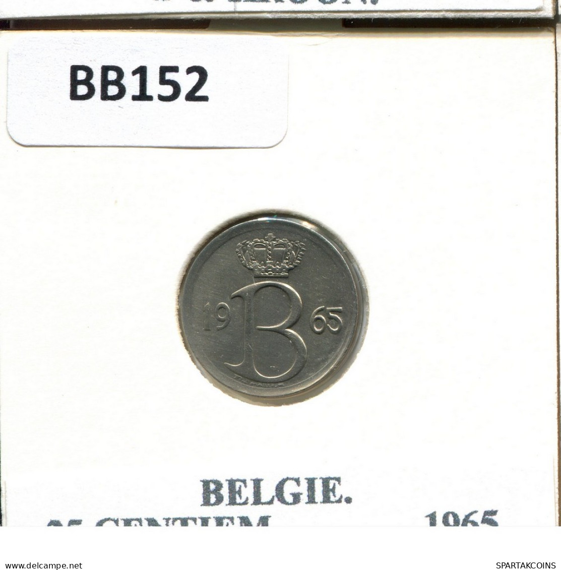 25 CENTIMES 1965 DUTCH Text BELGIQUE BELGIUM Pièce #BB152.F - 25 Centimes