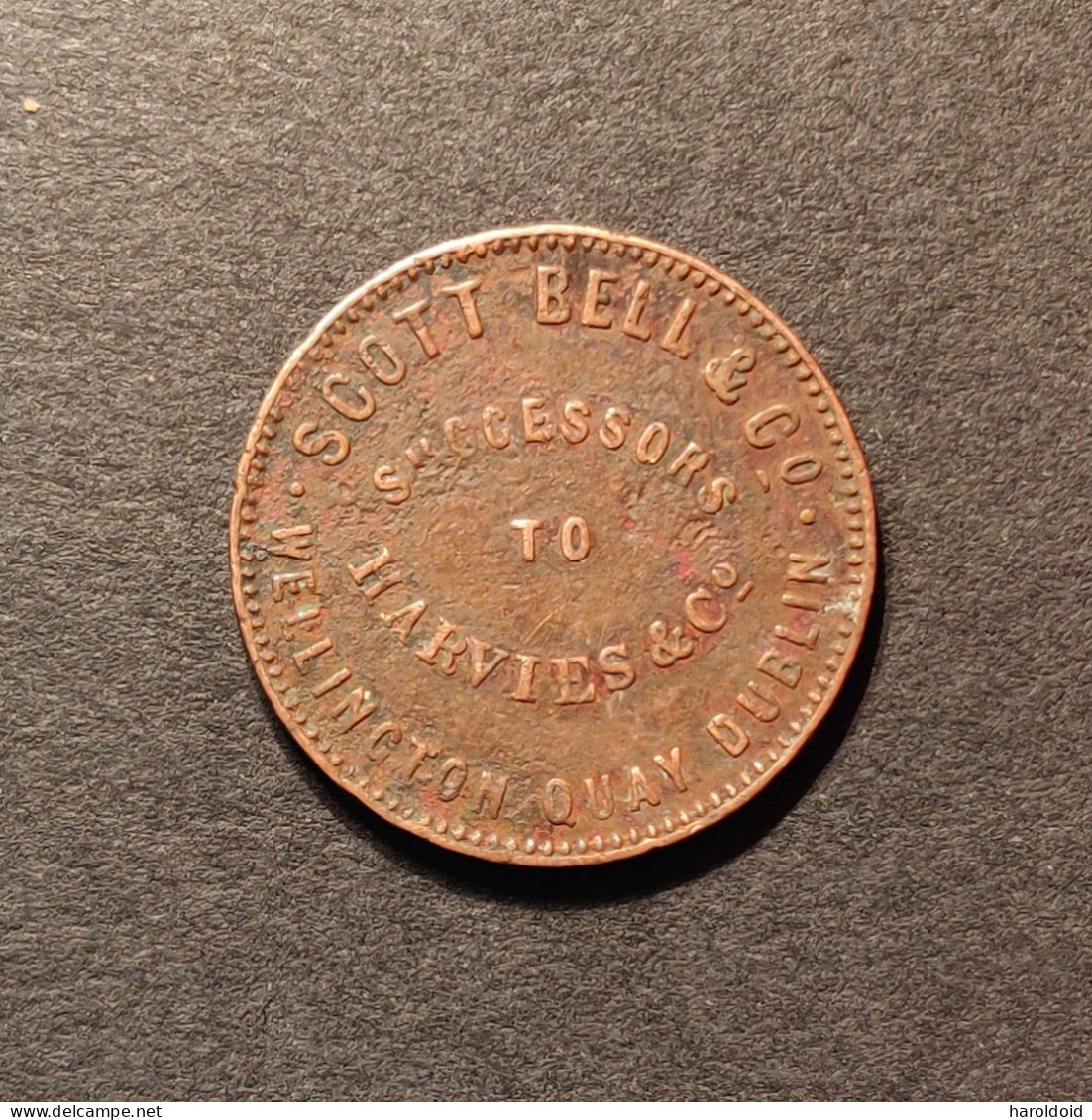 IRLANDE - SCOTT BELL & CO. - 1 FARTHING DUBLIN - SILK MERCERS - Firma's