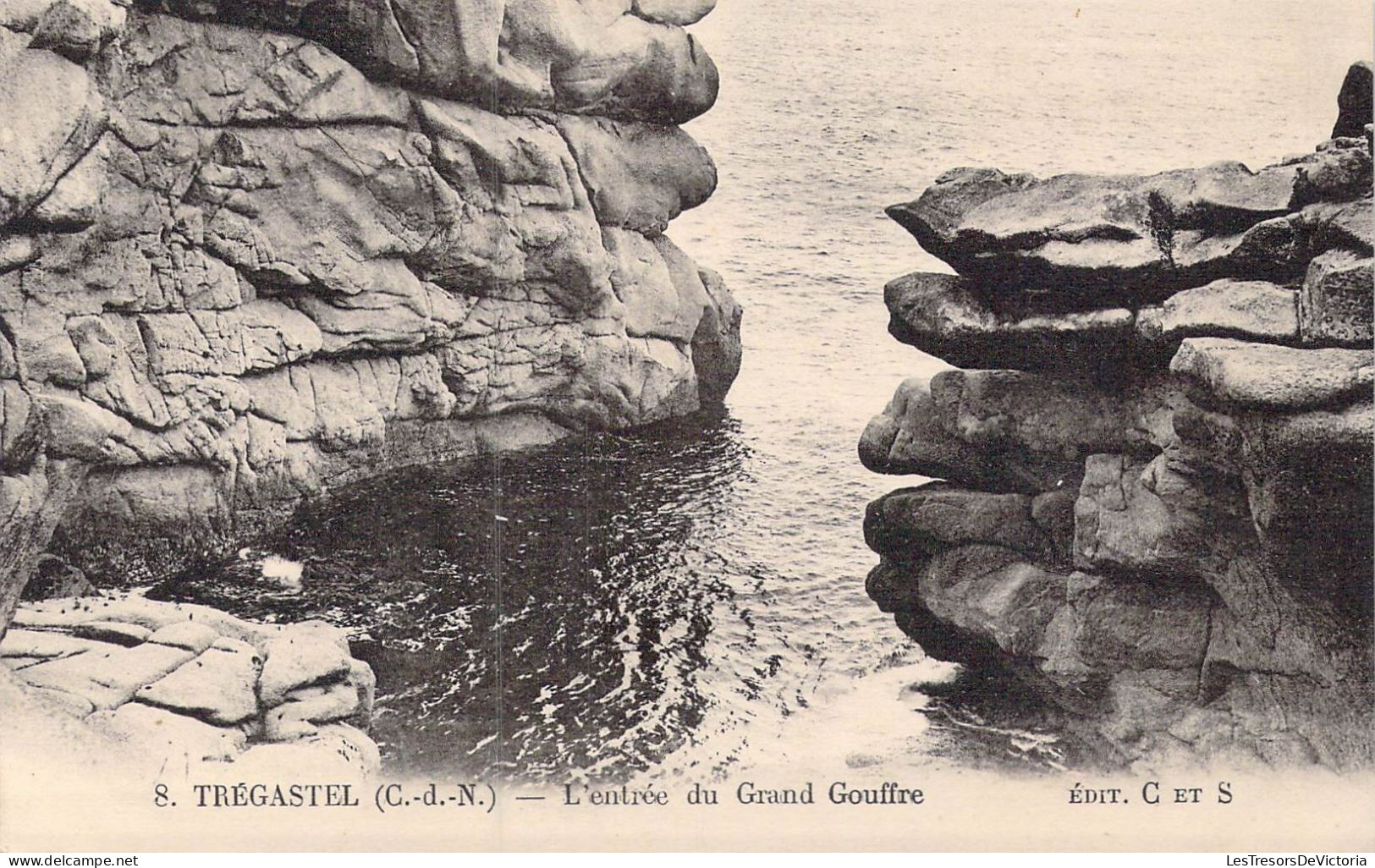 FRANCE - 22 - Trégastel - L'Entrée Du Grand Gouffre - Carte Postale Ancienne - Trégastel