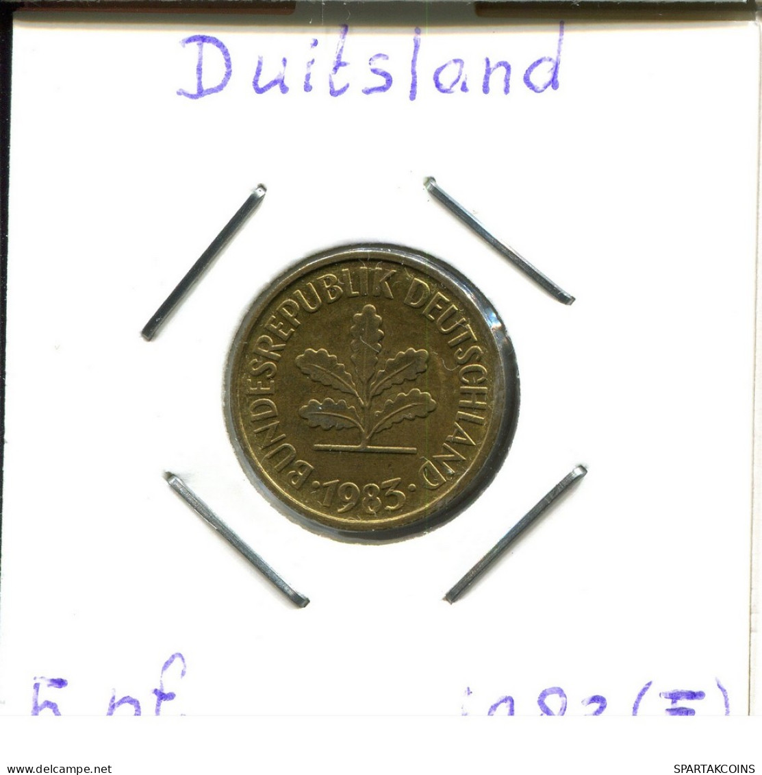 5 PFENNIG 1983 F WEST & UNIFIED GERMANY Coin #DC430.U - 5 Pfennig