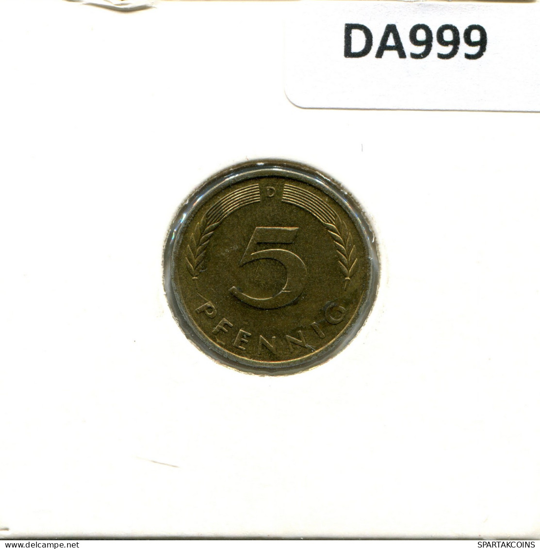 5 PFENNIG 1991 D BRD DEUTSCHLAND Münze GERMANY #DA999.D - 5 Pfennig
