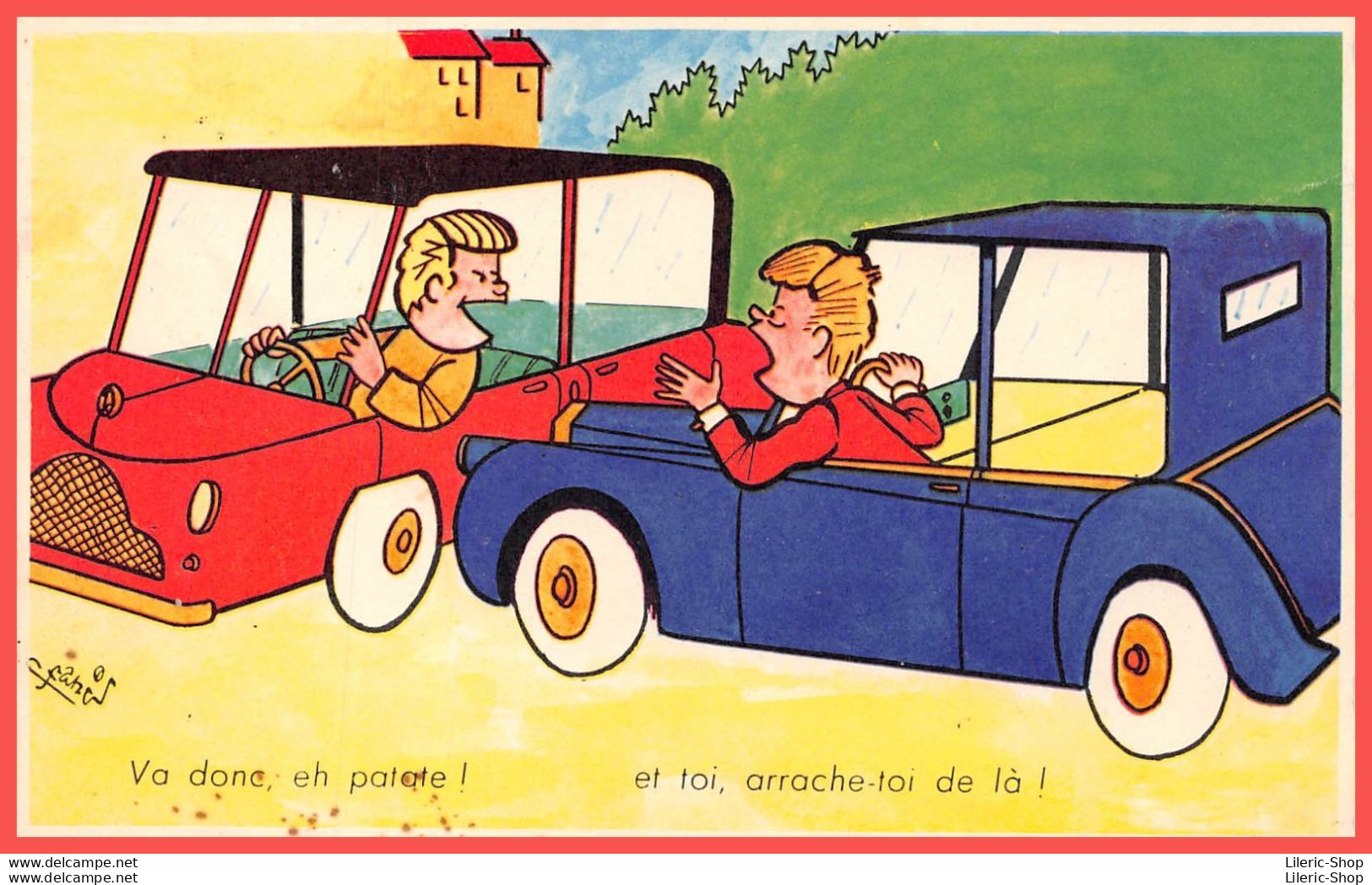 Cpsm Humour ± 1950 -  Va Donc, Eh Patate ! Et Toi, Arrache-toi De La ! # Automobiles M.D Série N°956 - Humor