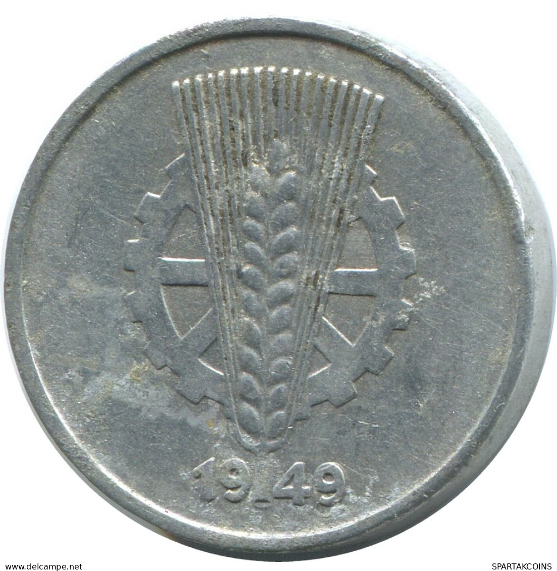 10 PFENNIG 1949 A DDR EAST GERMANY Coin #AE082.U - 10 Pfennig