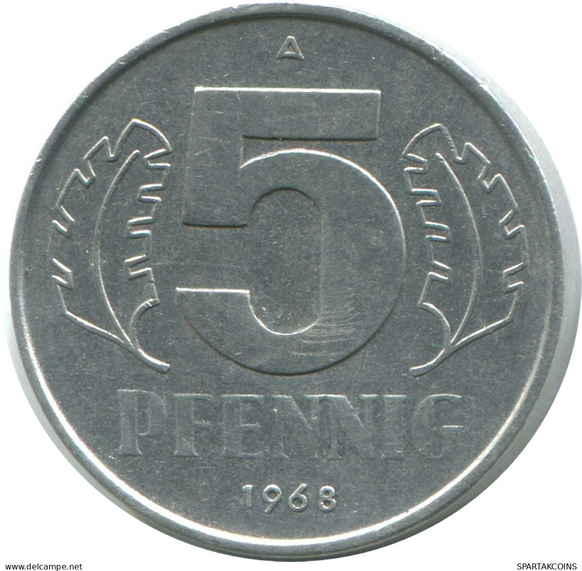 5 PFENNIG 1968 A DDR EAST GERMANY Coin #AE011.U - 5 Pfennig