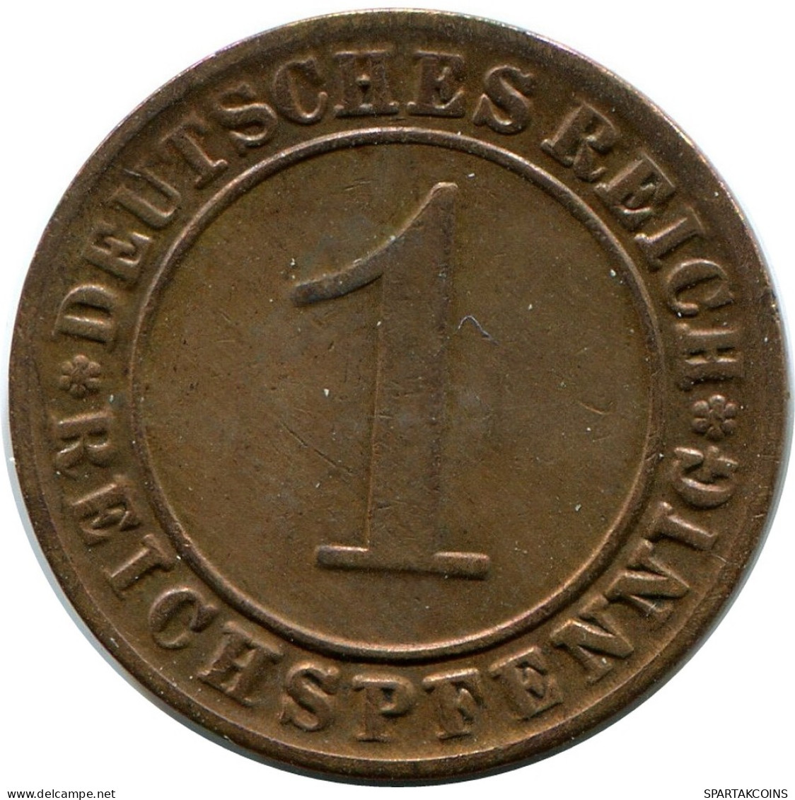 1 REICHSPFENNIG 1927 G GERMANY Coin #DB779.U - 1 Rentenpfennig & 1 Reichspfennig