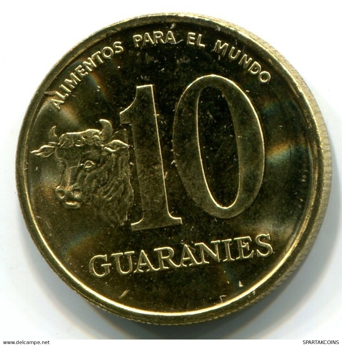 10 GUARANIES 1996 PARAGUAY UNC Coin #W11336.U - Paraguay