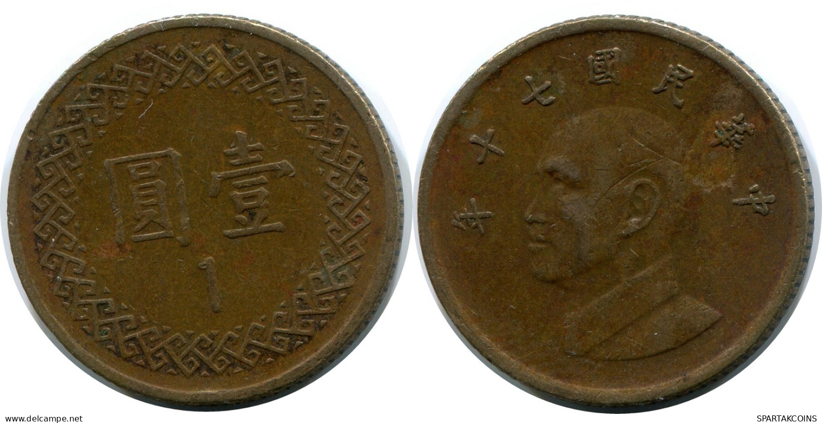 1 YUAN 1981 TAIWAN Coin #AR903.U - Taiwán