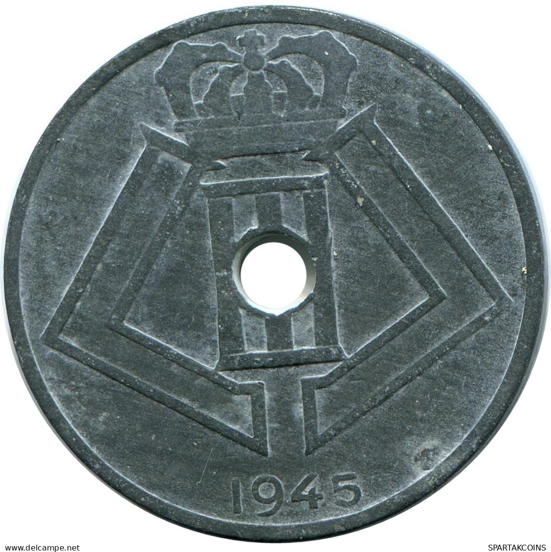 25 CENTIMES 1945 Französisch Text BELGIEN BELGIUM Münze #BA421.D - 25 Centimos