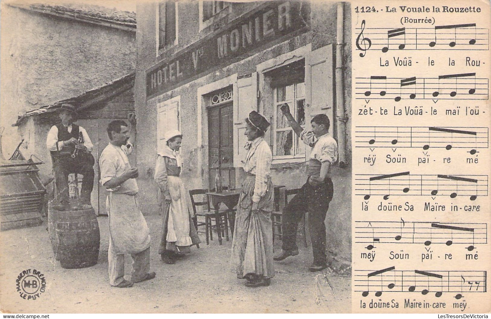 FOLKLORE - LA VOUALE LA ROUZETTE - Bourrée - Carte Postale Ancienne - Music