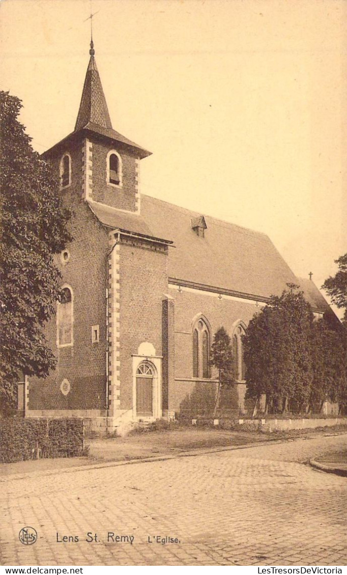 BELGIQUE - LENS ST REMY - L'église - Carte Postale Ancienne - Other & Unclassified