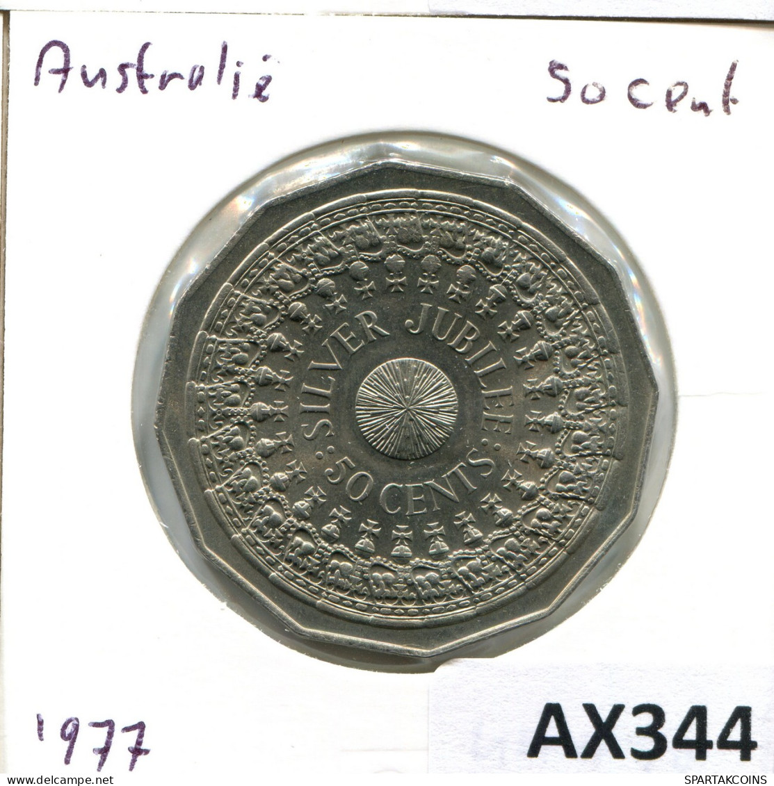 50 CENTS 1977 AUSTRALIE AUSTRALIA Pièce #AX344.F - 50 Cents