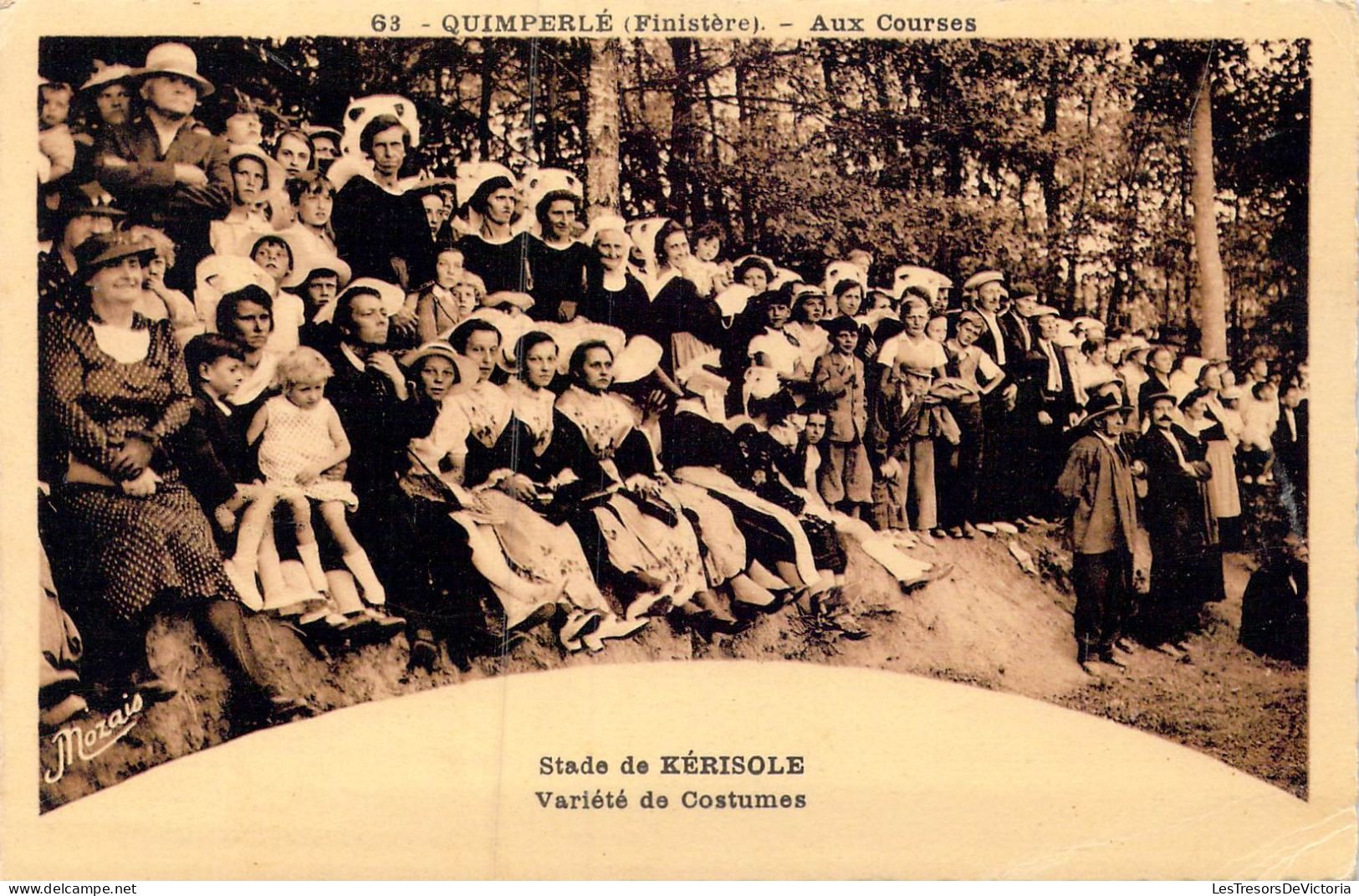 FRANCE - 29 - Quimperlé - Aux Courses - Stade De Kérisole - Variété De Costumes - Carte Postale Ancienne - Quimperlé