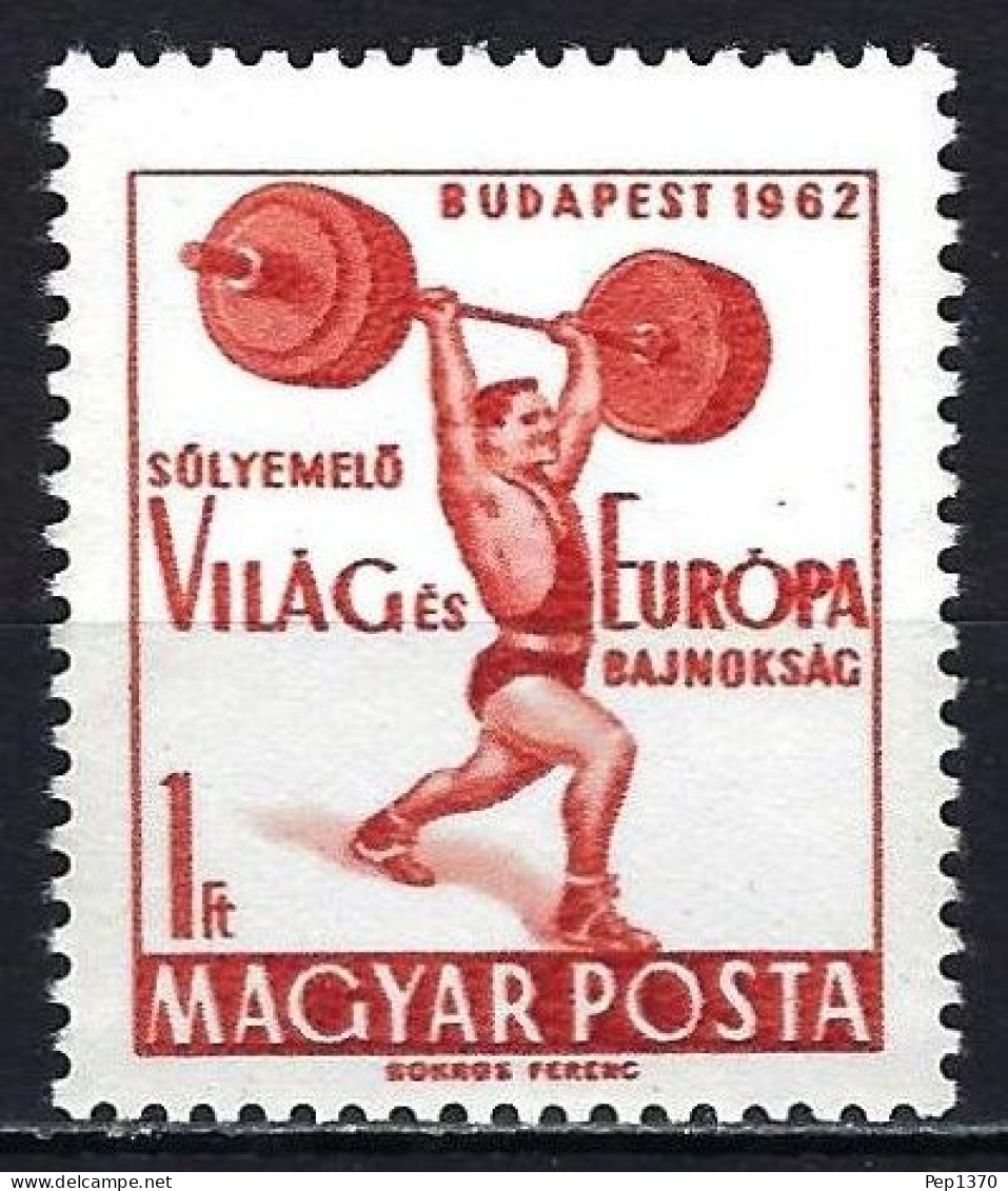 HUNGRIA 1962 - DEPORTES - HALTEROFILIA - YVERT 1525** - Weightlifting