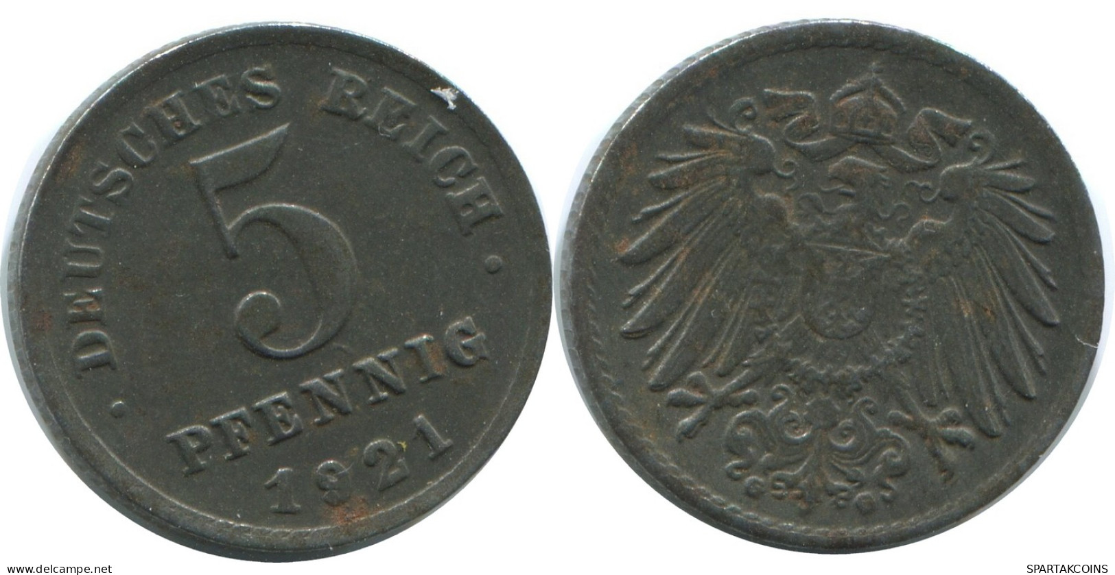 5 PFENNIG 1921 G GERMANY Coin #AE318.U - 5 Rentenpfennig & 5 Reichspfennig