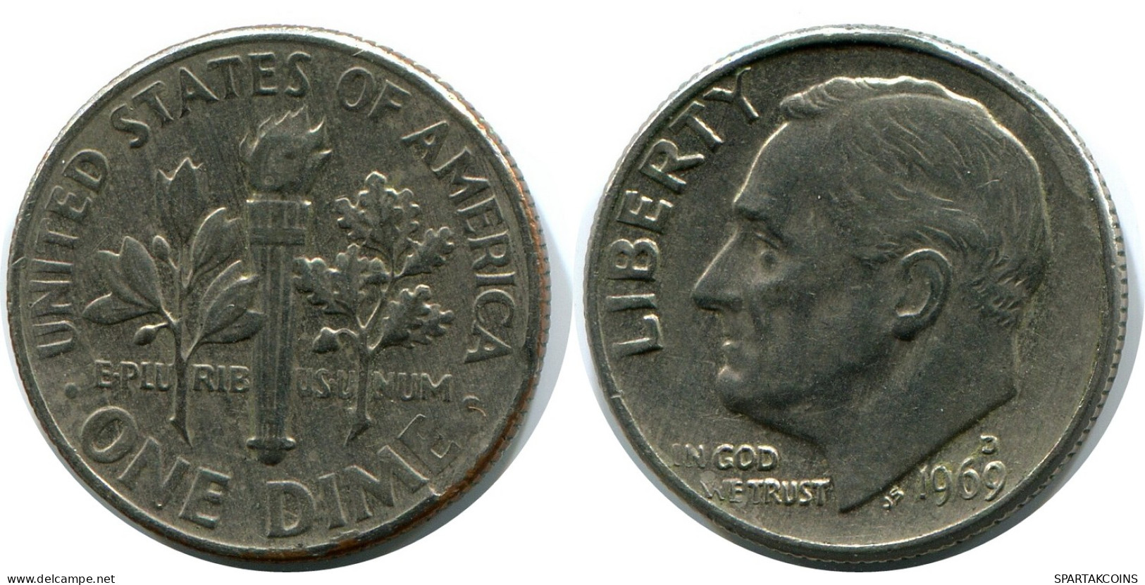 10 CENTS 1969 USA Moneda #AZ244.E - 2, 3 & 20 Cent