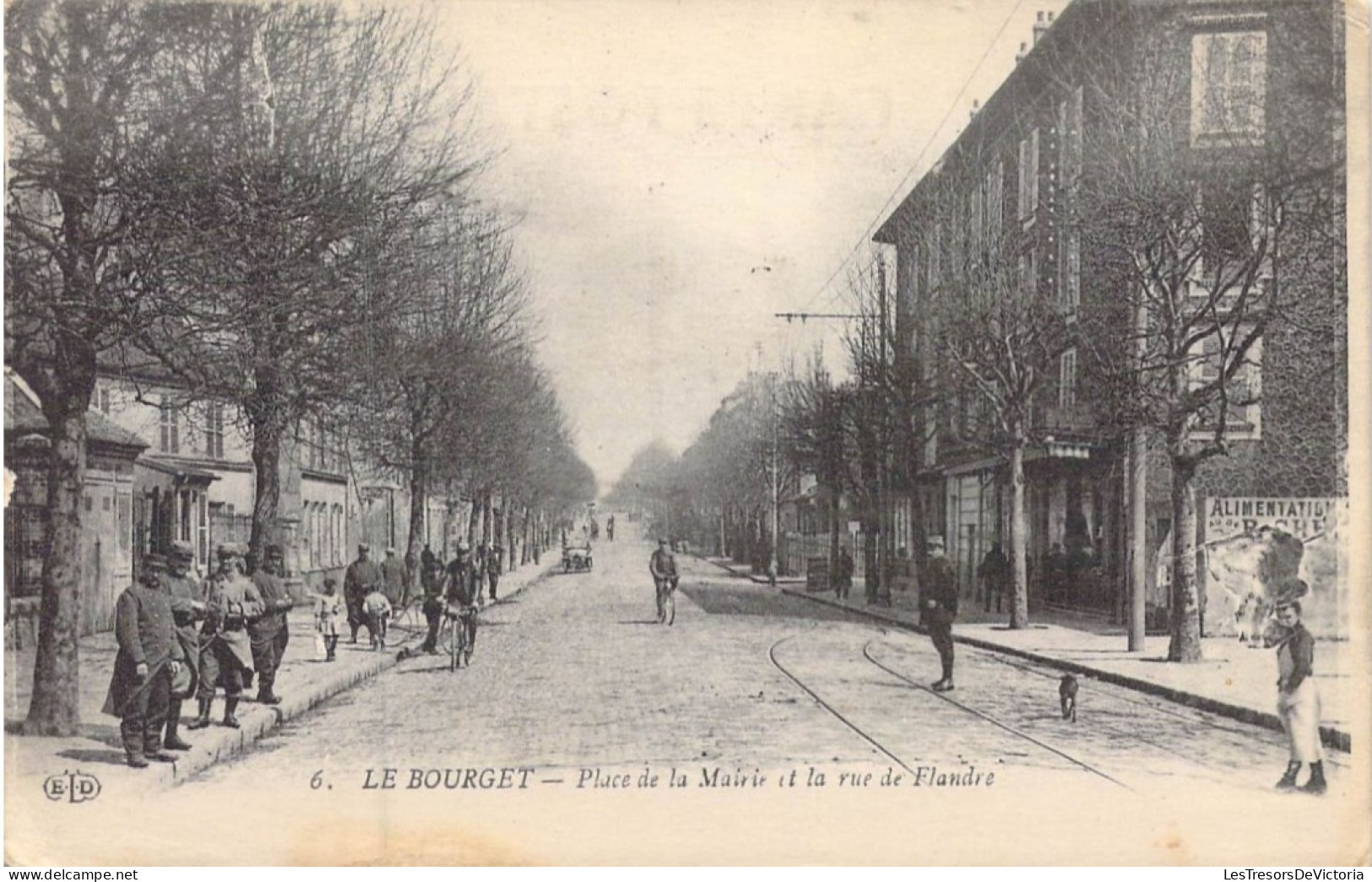 FRANCE - 93 - Le Bourget - Place De La Mairie Et La Rue De Flandre - Carte Postale Ancienne - Le Bourget