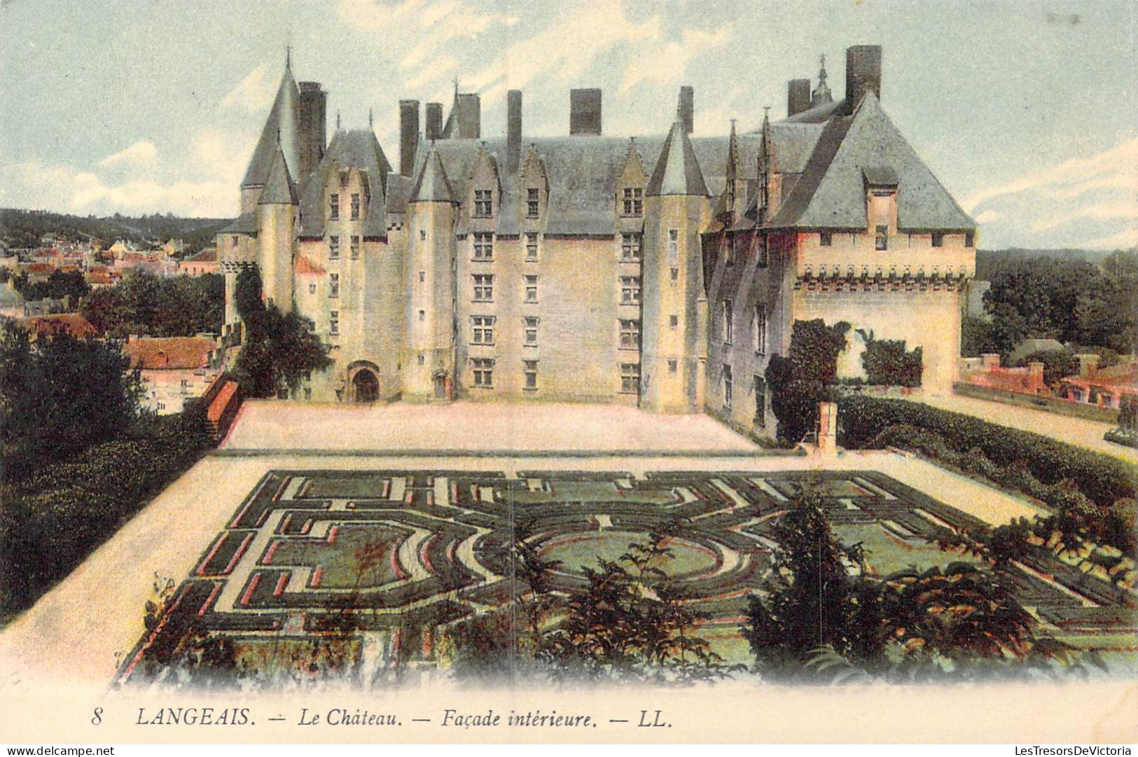 FRANCE - 37 - Langeais - Le Château - Façade Intérieure - Carte Postale Ancienne - Langeais