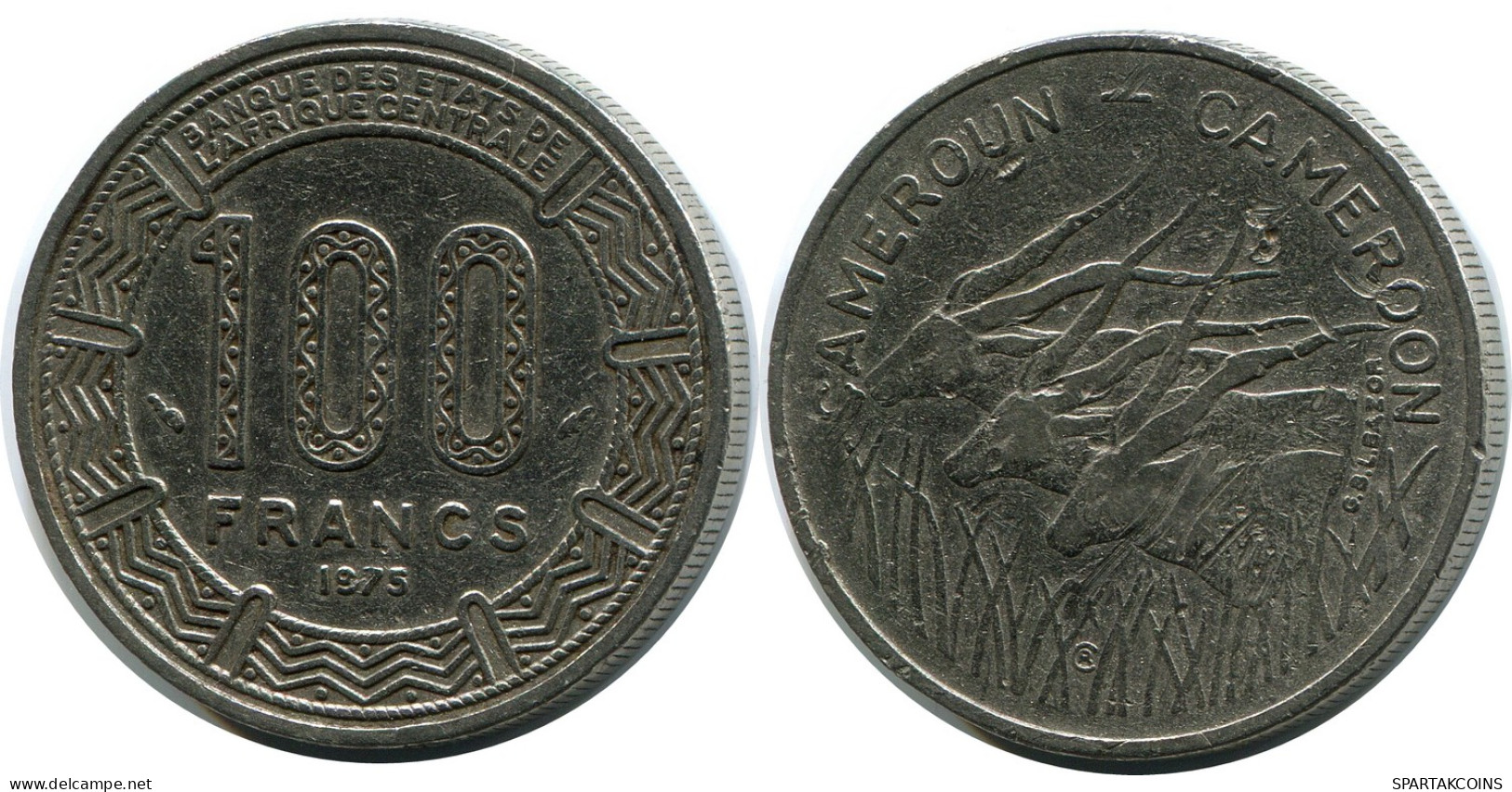 100 FRANCS 1975 CAMEROON Coin #AP854.U - Camerun