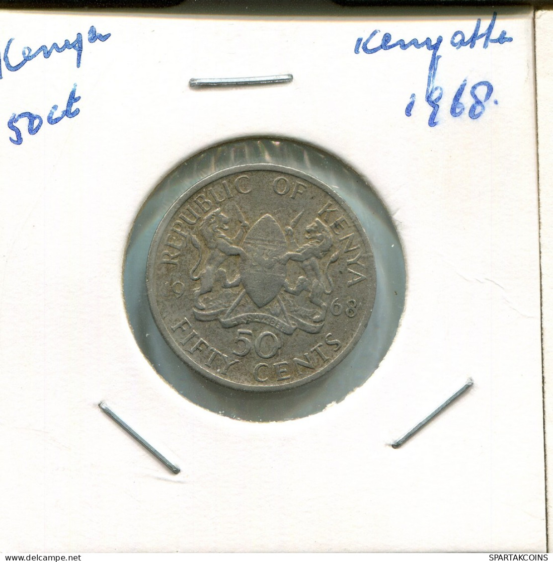 50 CENTS 1968 KENIA KENYA Münze #AN739.D - Kenia