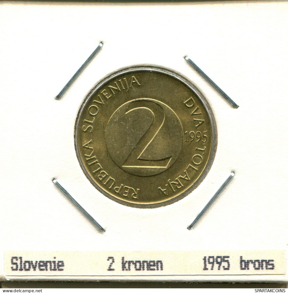 2 TOLARJA 1995 SLOVÉNIE SLOVENIA Pièce #AS570.F - Slovenië