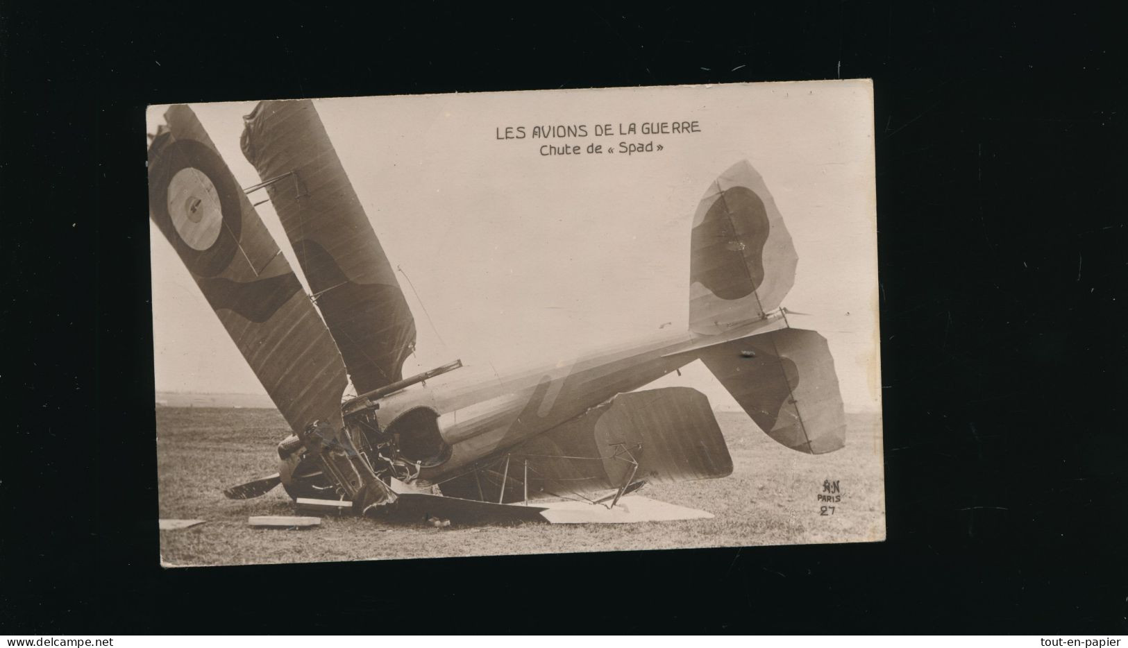 *BB -CPA - Aviation Avion - Les Avions De La Guerre - Chute De Spad - Accidentes