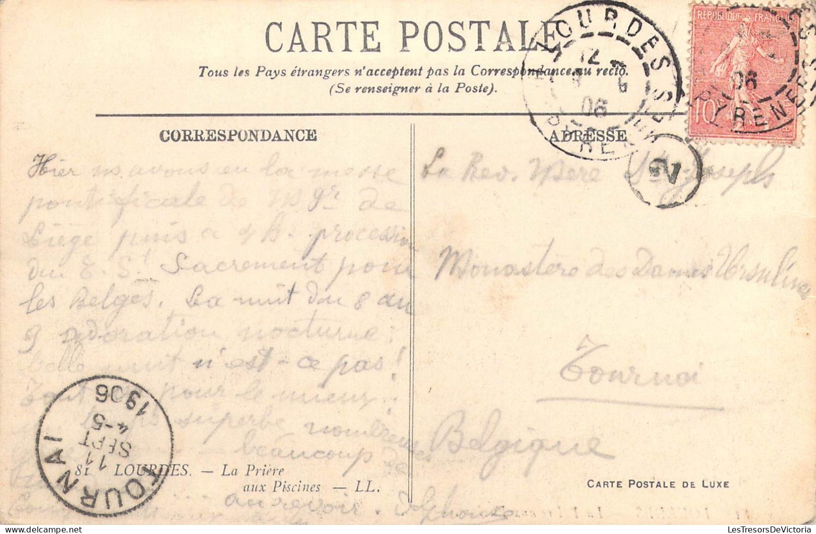 FRANCE - 65 - Lourdes - La Prière Aux Piscines - Carte Postale Ancienne - Lourdes