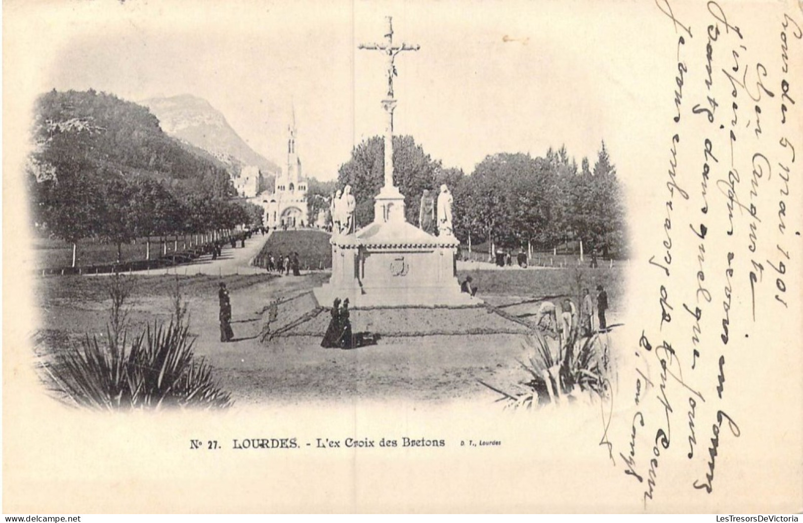 FRANCE - 65 - Lourdes - L'Ex Croix Des Bretons - Carte Postale Ancienne - Lourdes