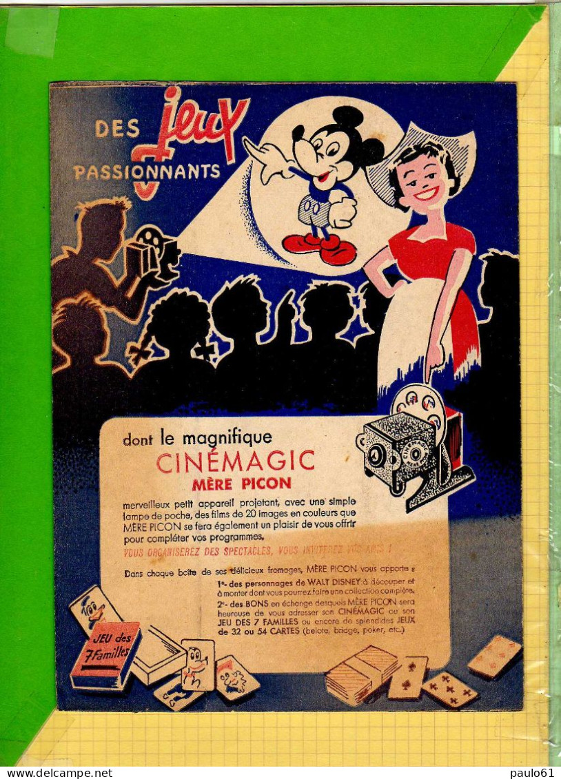PROTEGE CAHIER : Mere PICON Des Fromages Delicieux Mickey Cinema - Protège-cahiers