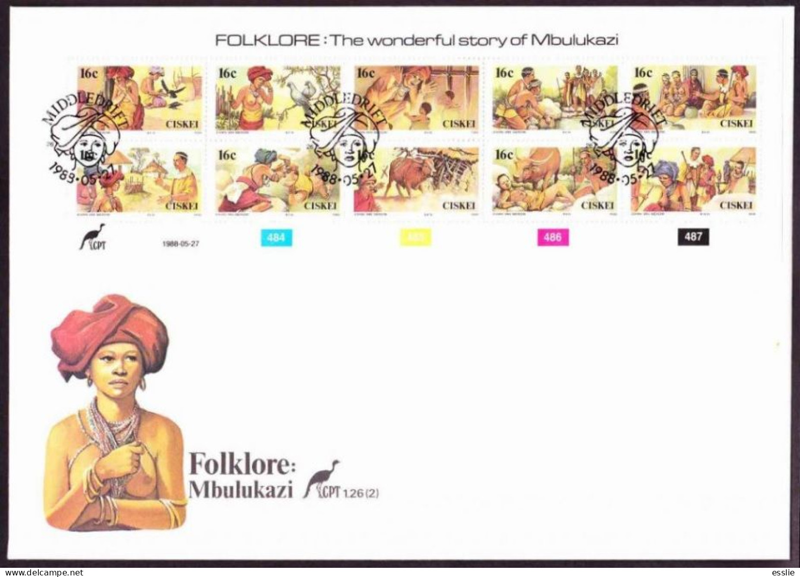 Ciskei - 1988 - Folklore - Legend Of Mbulukazi - Complete Set Sheetlet On FDC - Ciskei