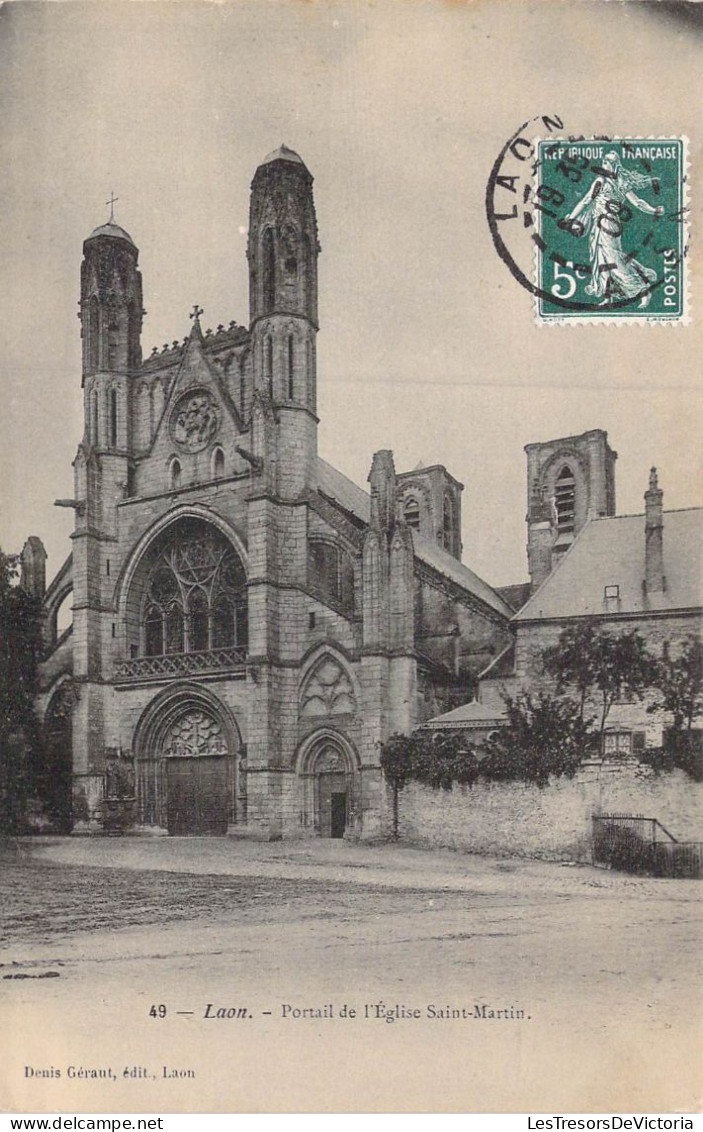 FRANCE - 02 - Laon - Portail De L'Eglise Saint-Martin - Carte Postale Ancienne - Laon