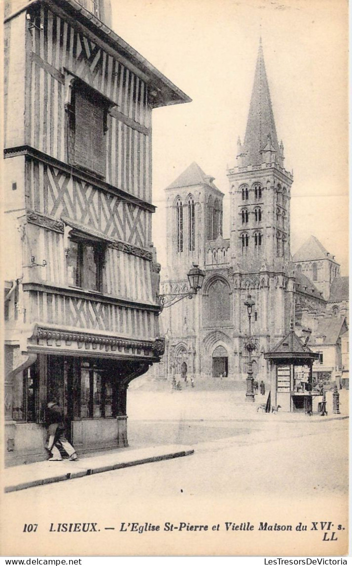 FRANCE - 14 - Lisieux - L'Eglise St-Pierre Et Vieille Maison Du XVI Siècles - Carte Postale Ancienne - Lisieux