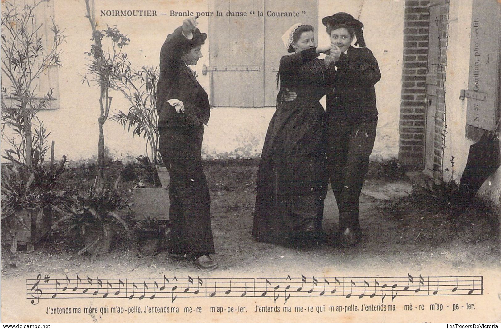 FOLKLORE - NOIRMOUTIER - Branle Pour La Danse "La Courante" - Carte Postale Ancienne - Muziek