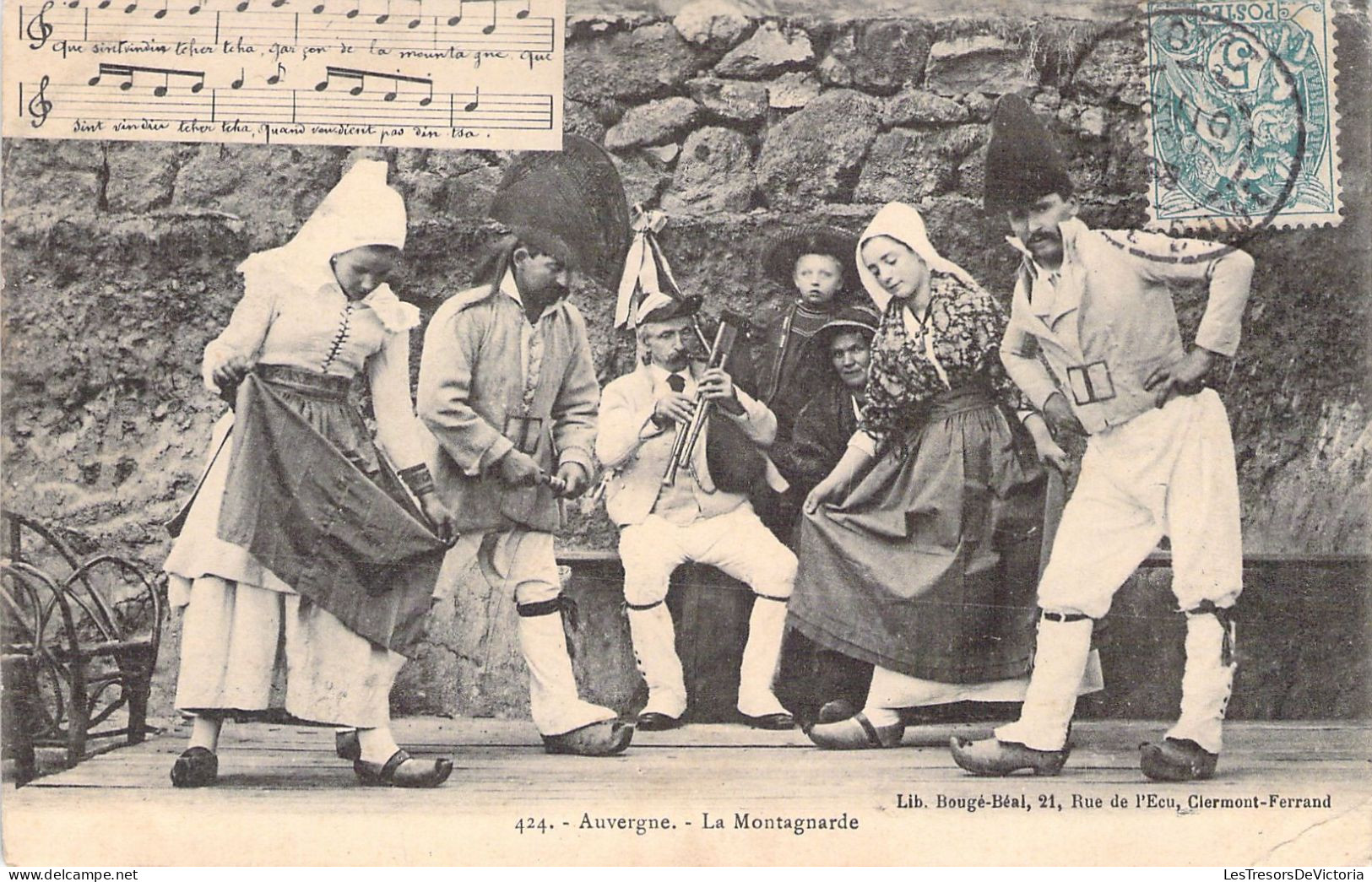 FOLKLORE - Auvergne - La Montagnarde - Carte Postale Ancienne - Music